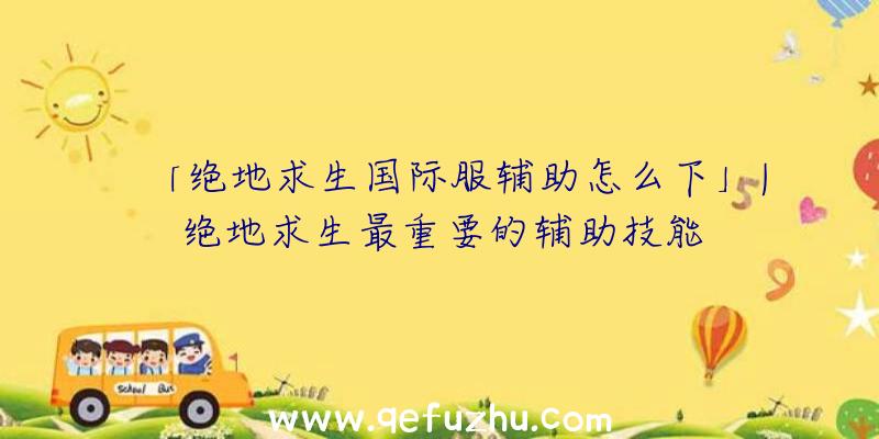 「绝地求生国际服辅助怎么下」|绝地求生最重要的辅助技能